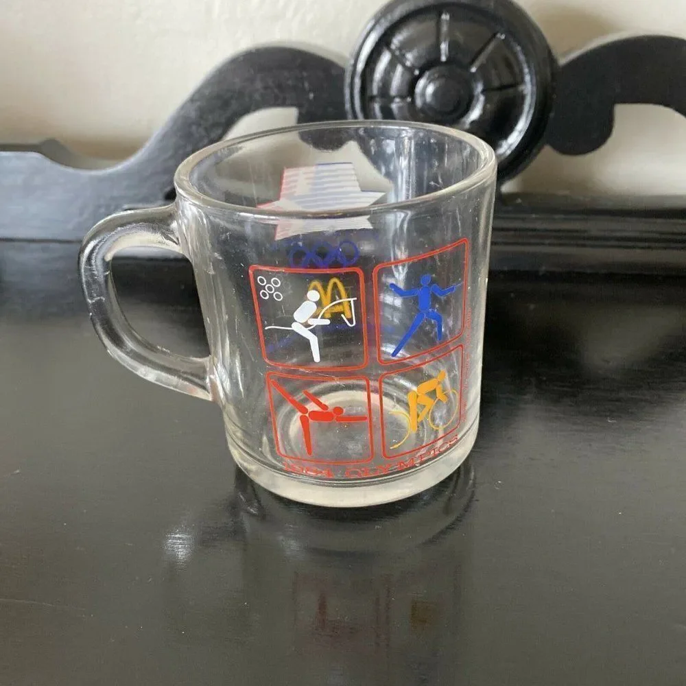 VTG McDonalds 1984 Los Angeles Olympics Glass Mug