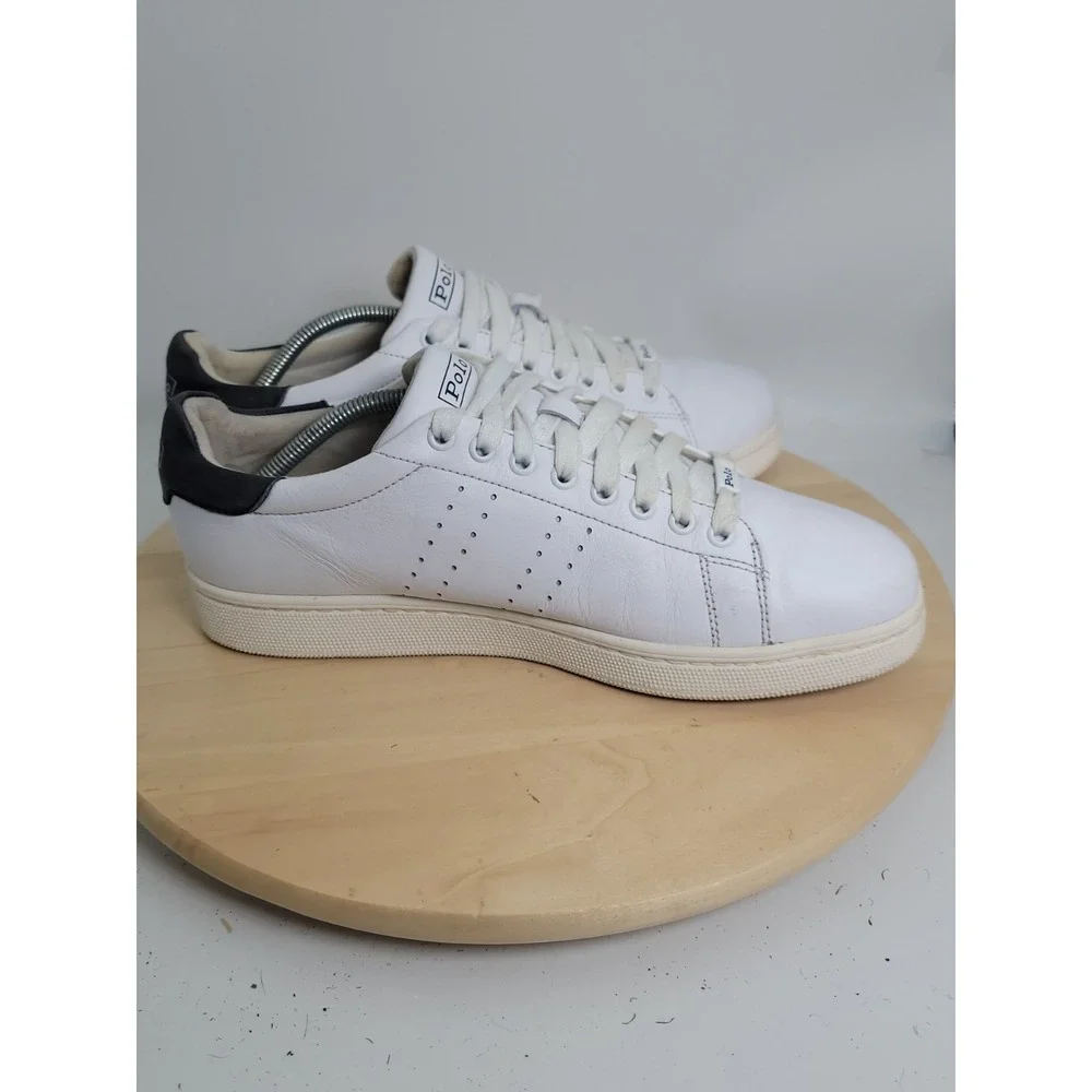 Men's POLO RALPH LAUREN Wilton Leather Trainers Men 11 D