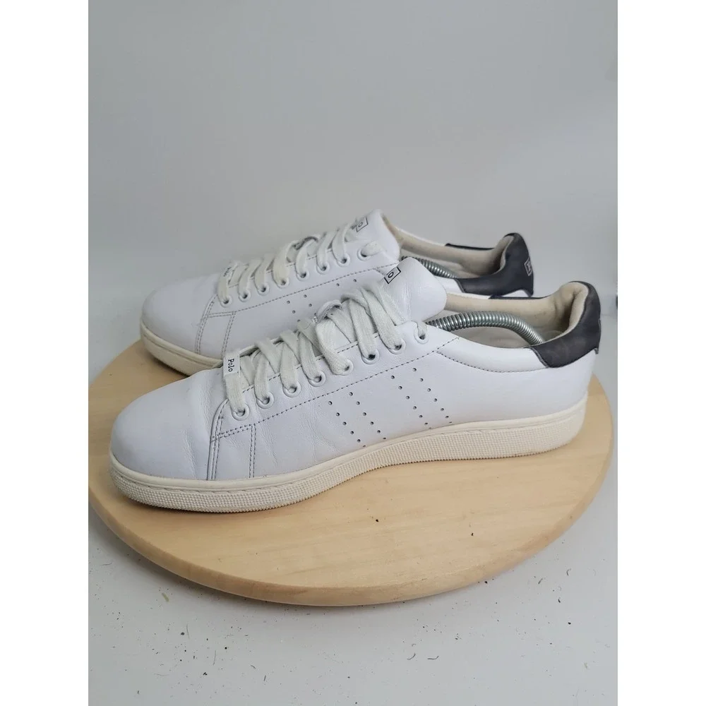 Men's POLO RALPH LAUREN Wilton Leather Trainers Men 11 D