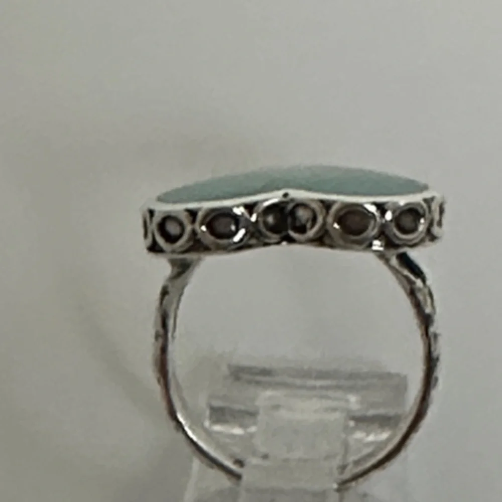 925 sterling silver Heart Turquoise  Gemstone Silver Ring