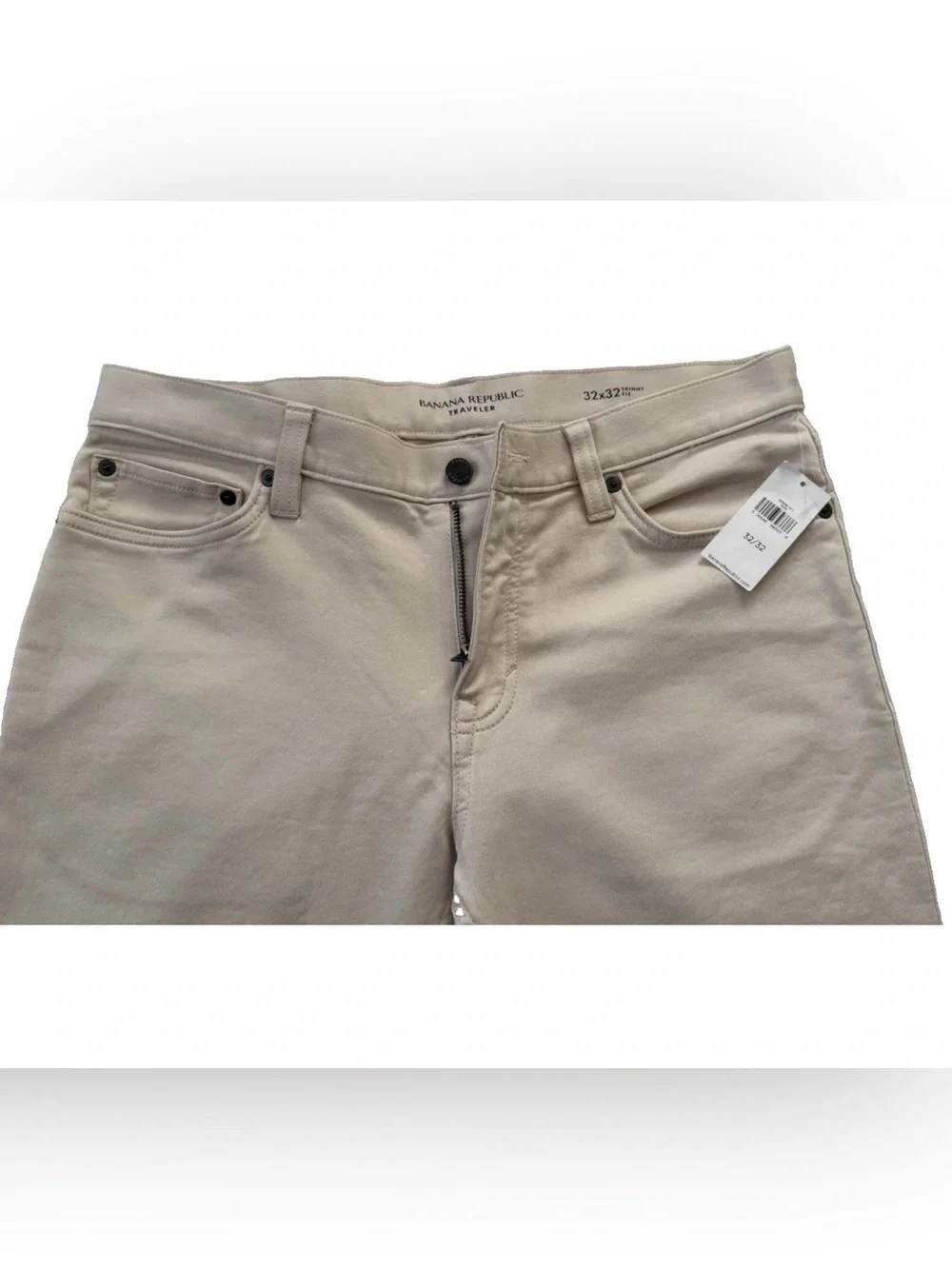 Men Banana Republic Skinny Traveler Pants Stone 32Wx32L
