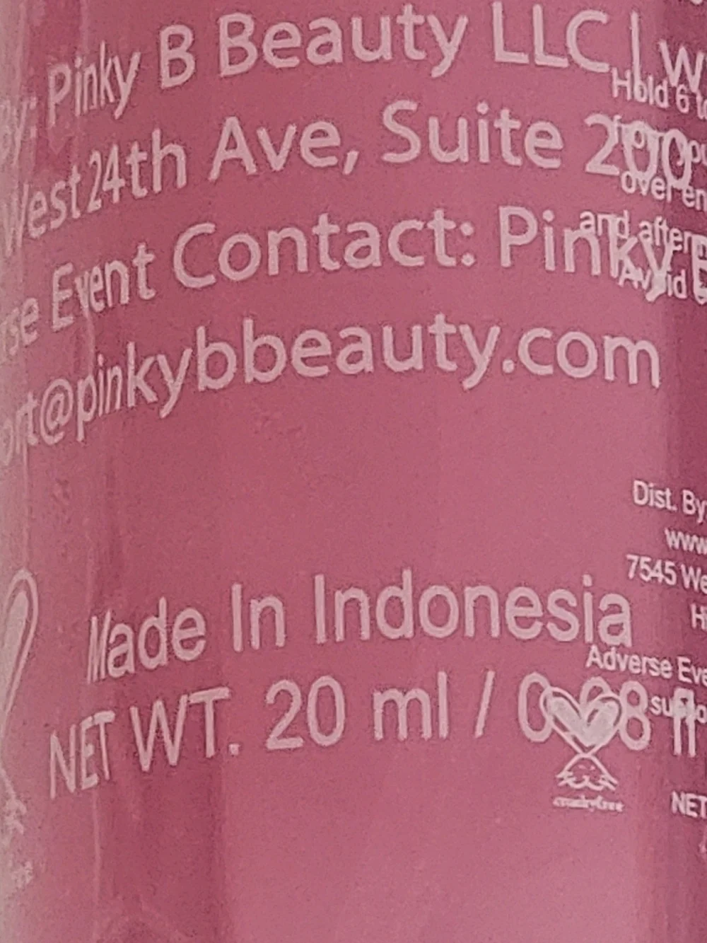 Pinky B Cosmetics lightweight primer