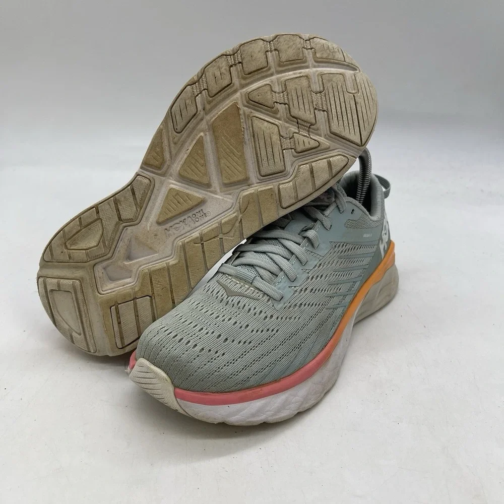 Hoka Arahi 4 Shoes Womens 7.5 Blue Green Running Sports Comfort Supportive