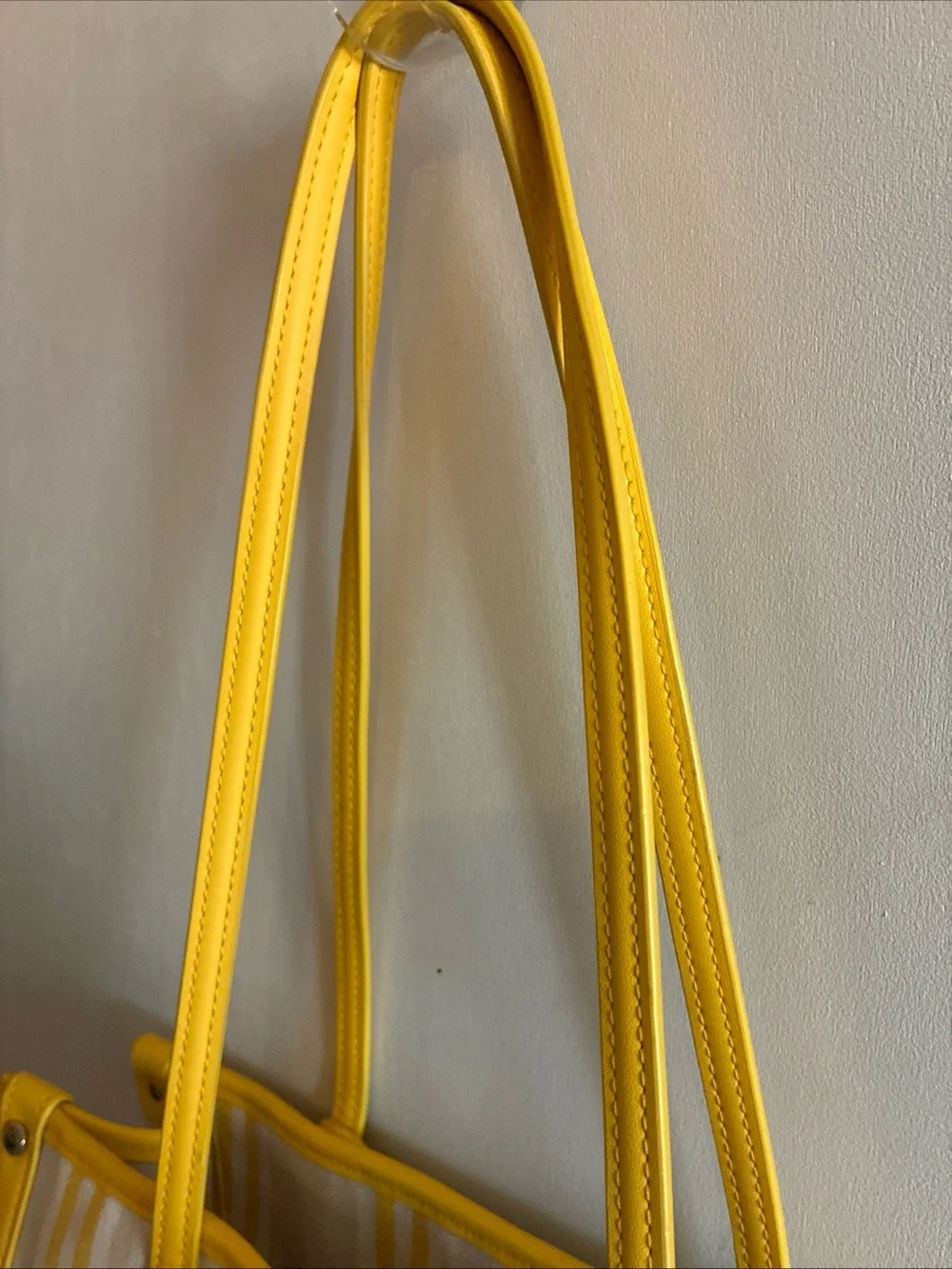 Kate Spade New York-Morning Light / Yellow Multi Striped Canvas Market Tote EUC