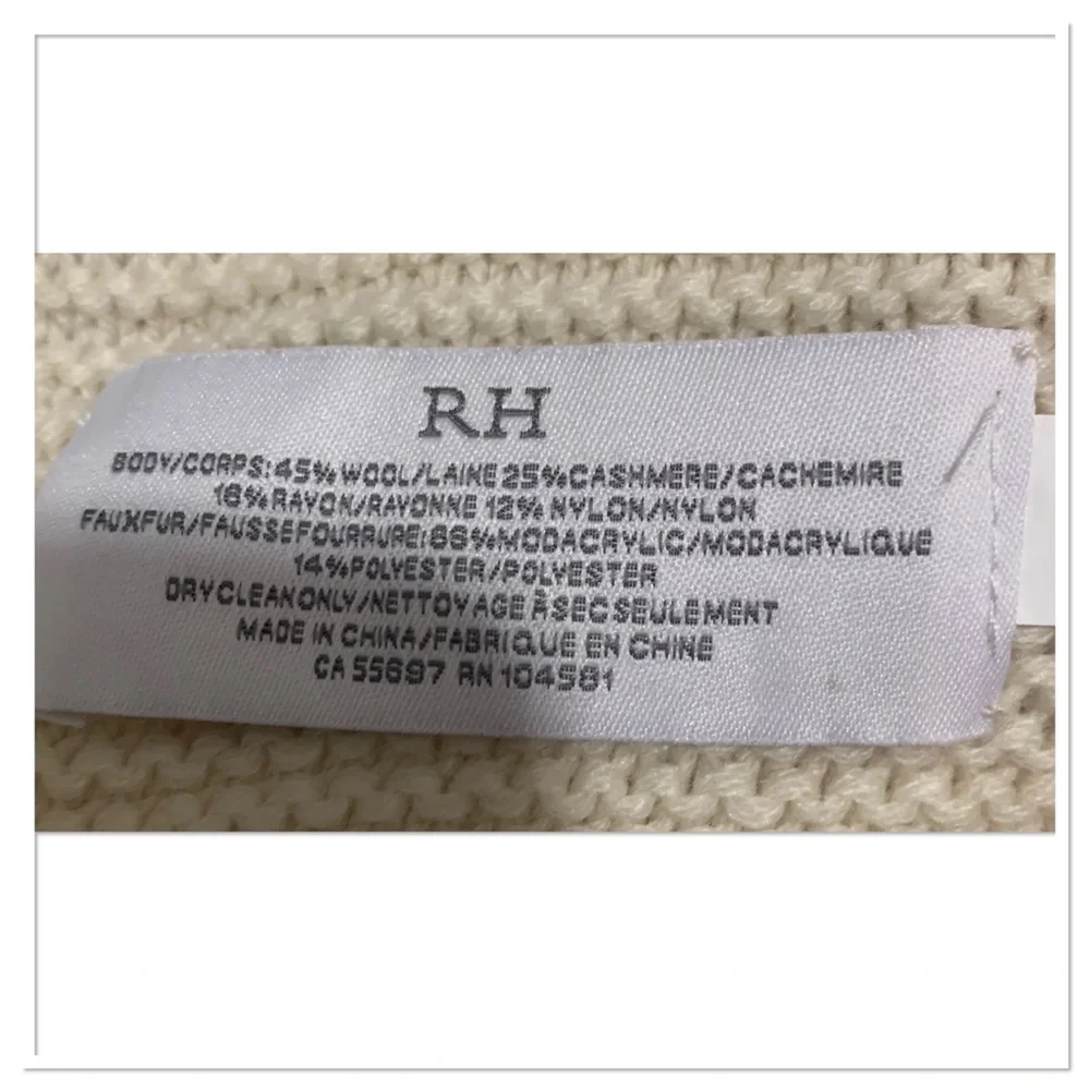 Restoration Hardware ivory cozy