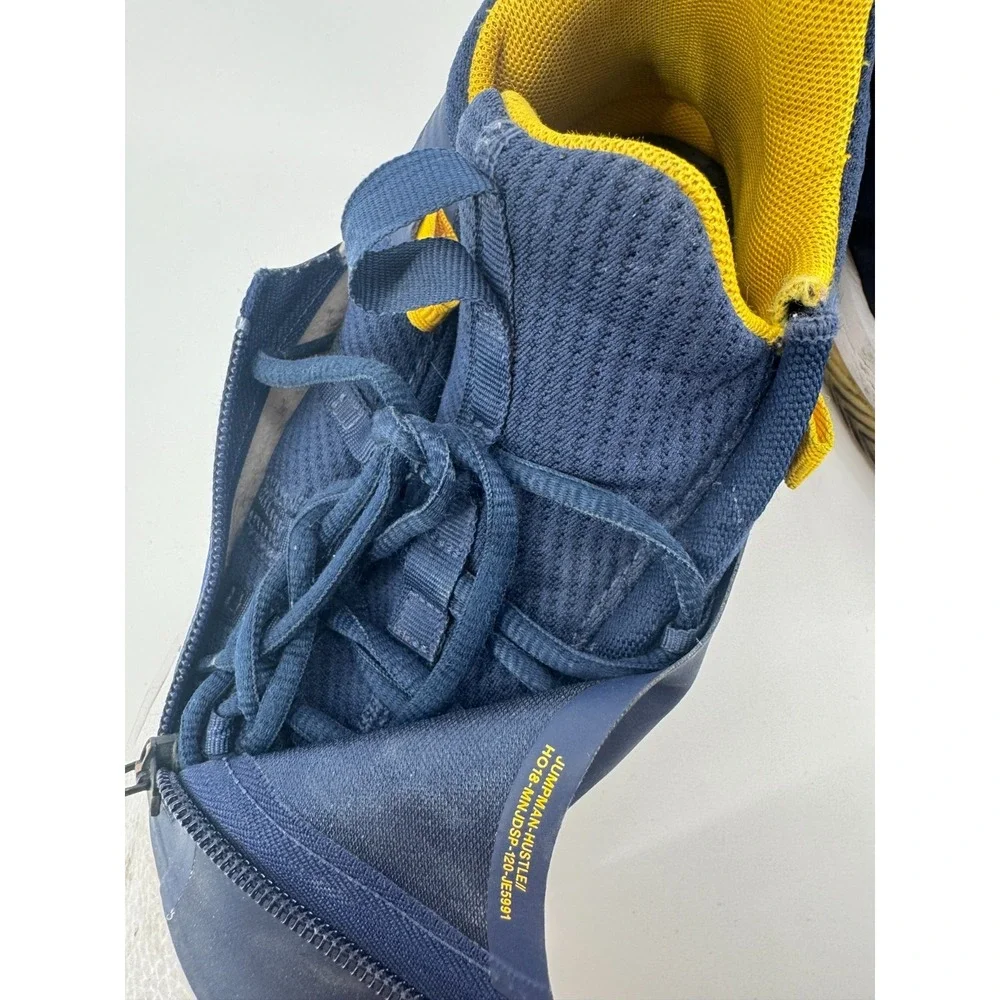 Air Jordan Jumpman Hustle AQ0397-401 Mens Sneaker 10.5 White Navy Michigan Shoes