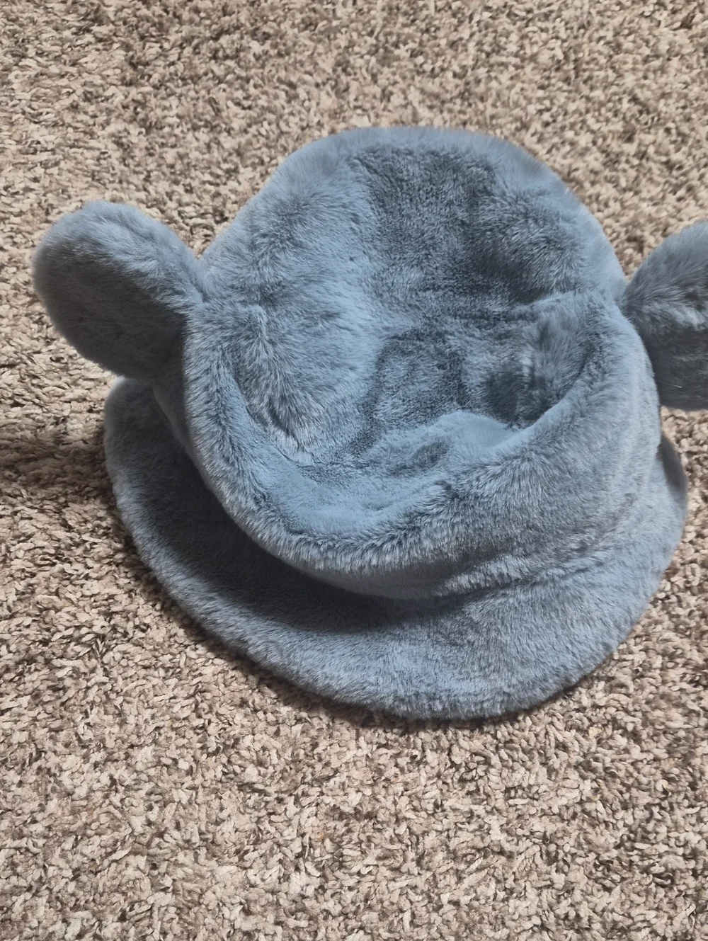 Disney Tokyo Resort Blue Fleece Mickey Ears Bucket Hat