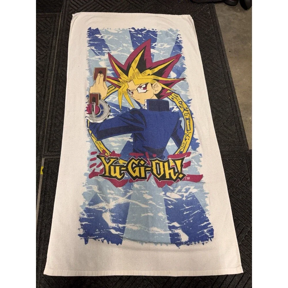 Vintage 1996 Yu-Gi-Oh Beach Towel Bright Colors No Holes