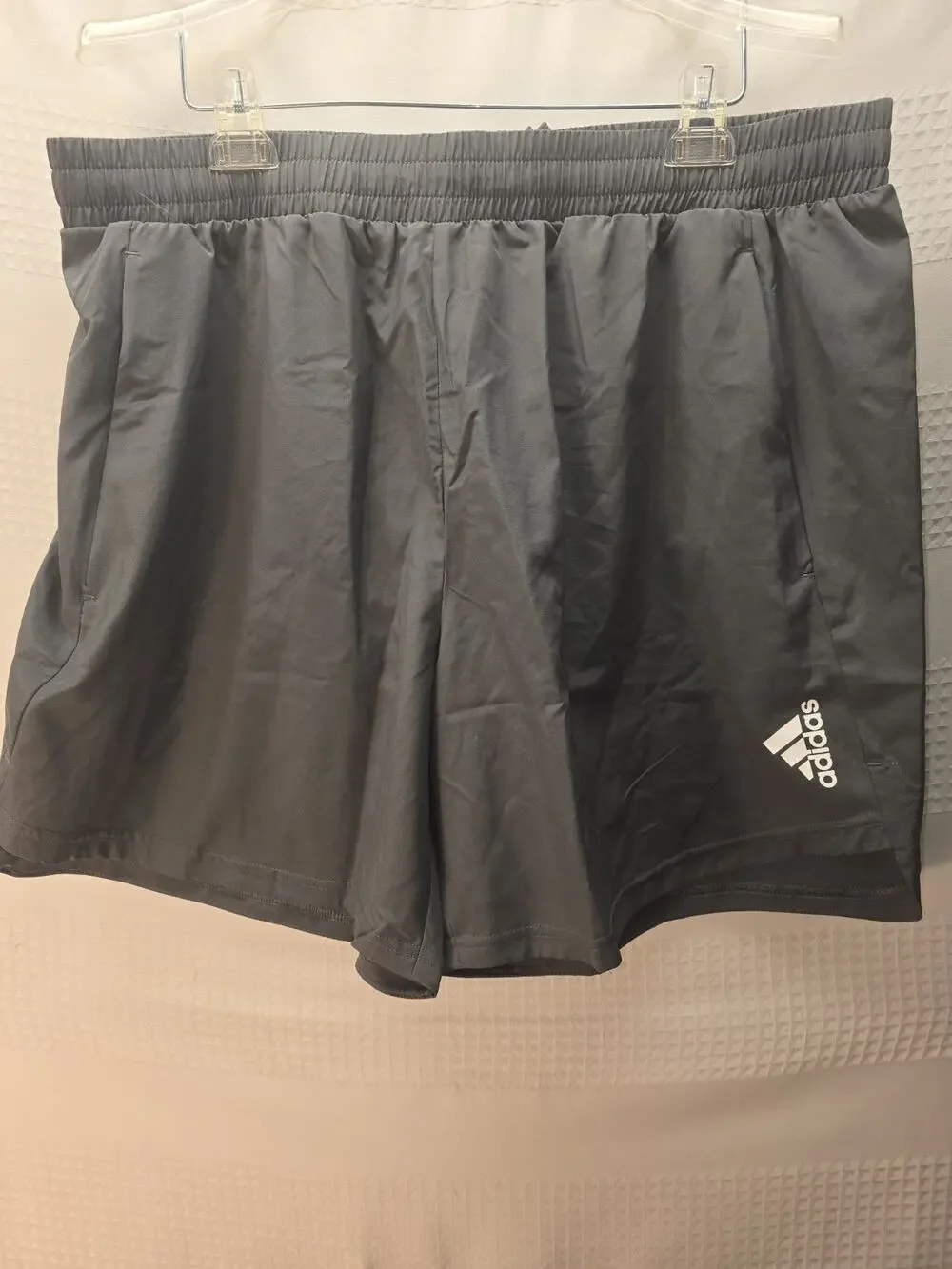 Copied - Adidas Mens Athletic Shorts Size 2XL Gray Stripe Zip Pockets 8410