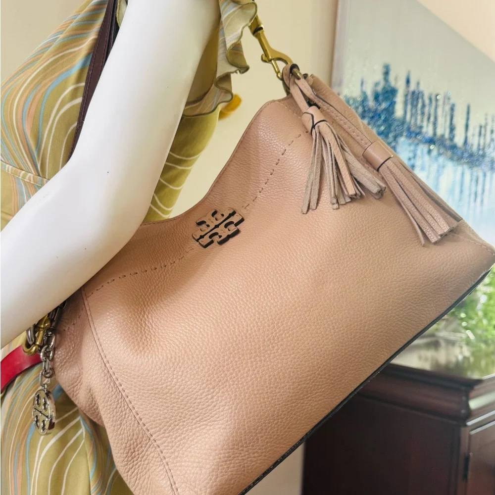 TORY BURCH SHOULDER BAG PEBBLE LEATHER