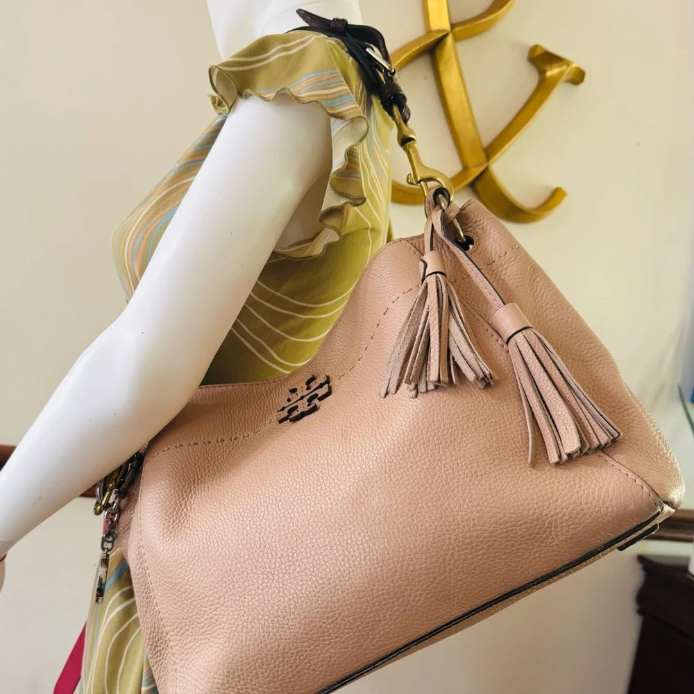 TORY BURCH SHOULDER BAG PEBBLE LEATHER