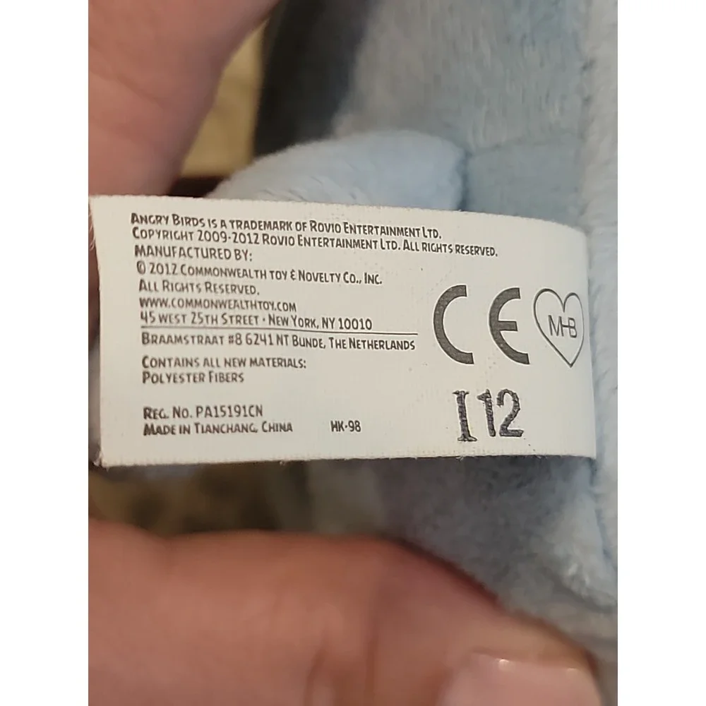 Angry Birds Space Plush Ice Cube Blue Square Bird Toy Stuffed Animal 6