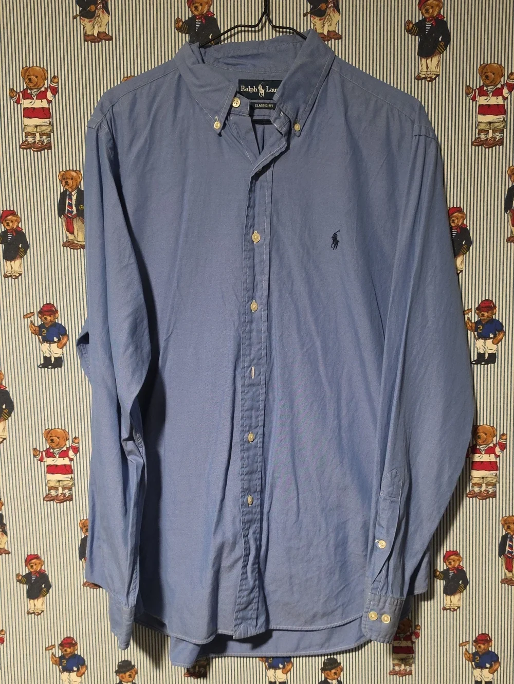 Ralph Lauren Classic Fit Button-Down Oxford Shirt - Light Blue 16 34/35