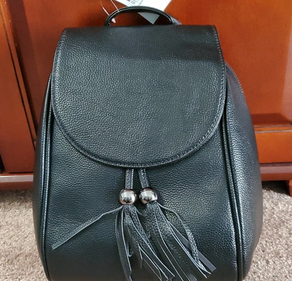 BRAND NEW!! LOTUS - Black Women’s Backpack Purse with Tassel Accent
