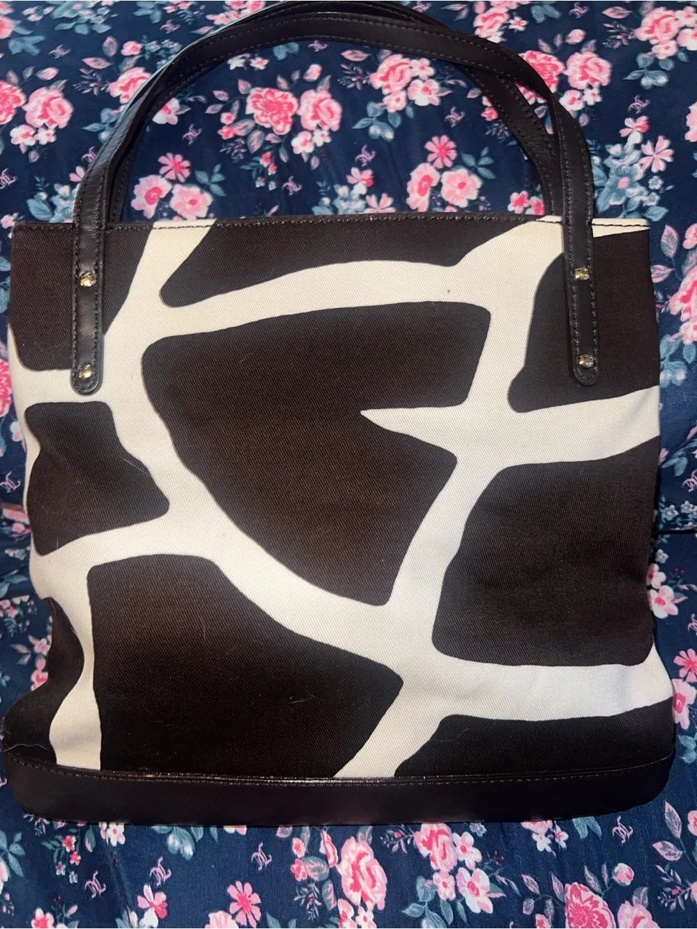 Kate spade giraffe print small satchel/tote