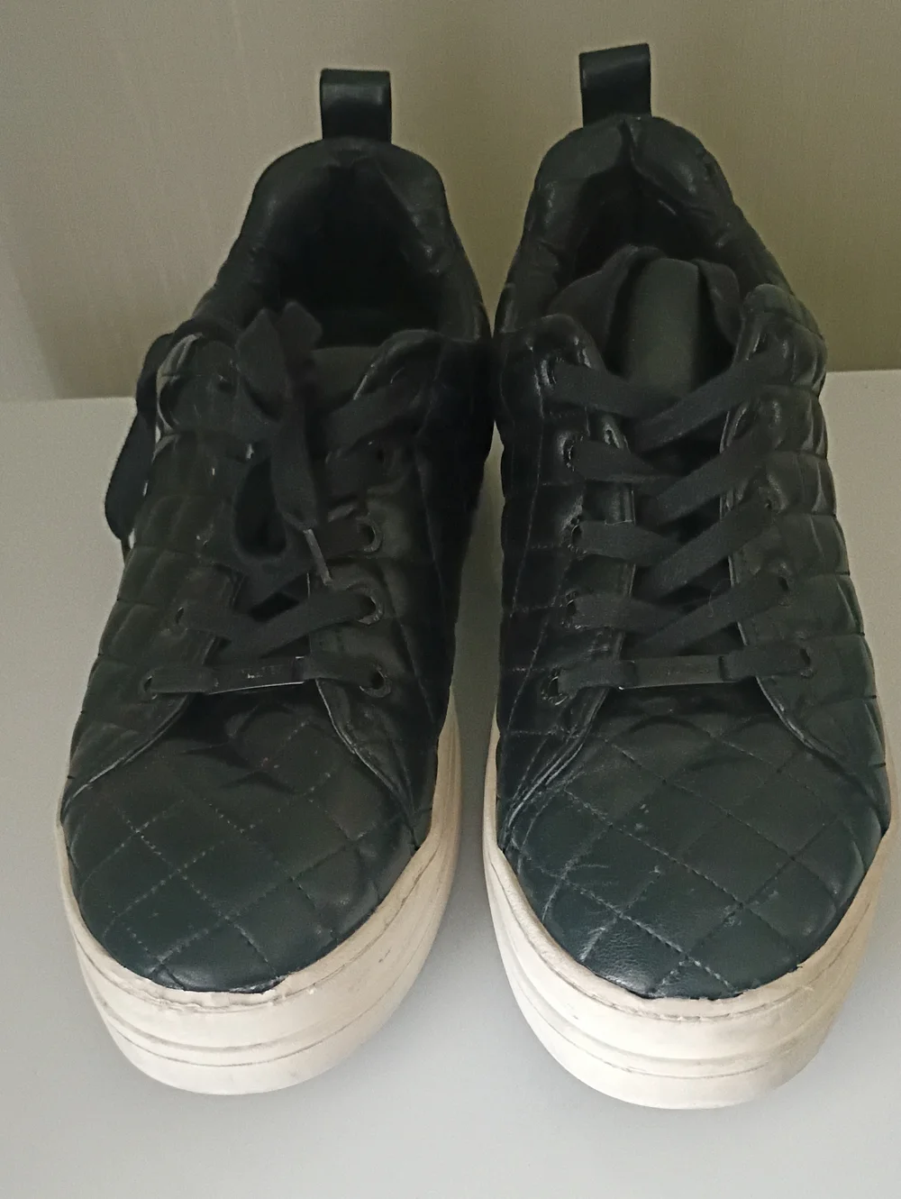 J/Slides NYC Quilted Leather Sneakers Super Comfortable