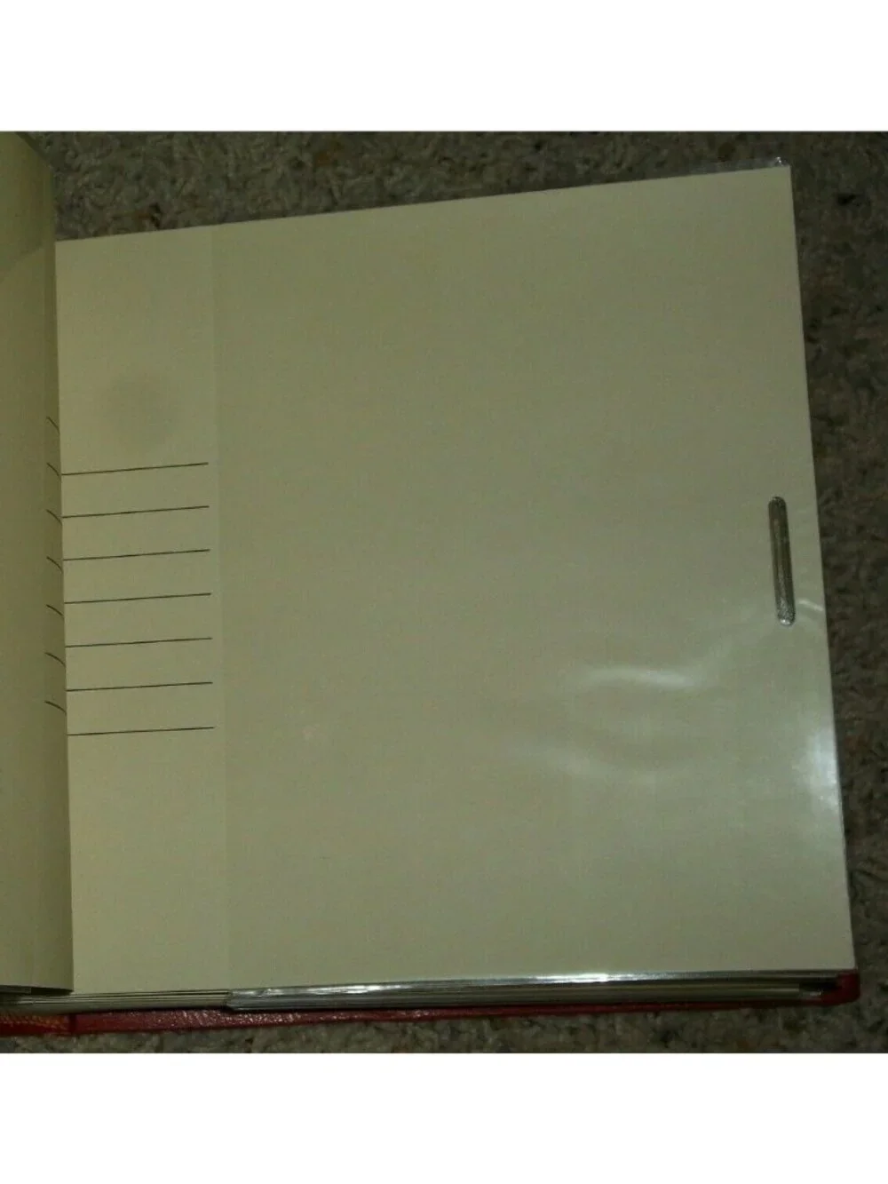 Small Red Photo Album Lined Pages For Notes Holds 4x6 Photos Faux Leather Cover
