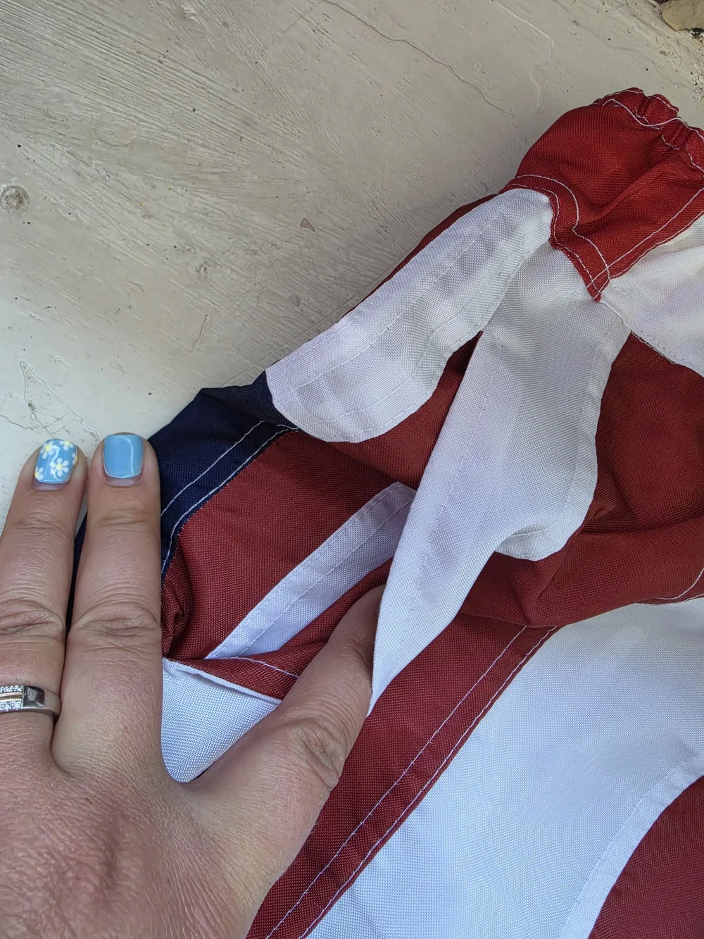 MNML Patriotic Stars & Stripes Swim Shorts in Red, White & Blue