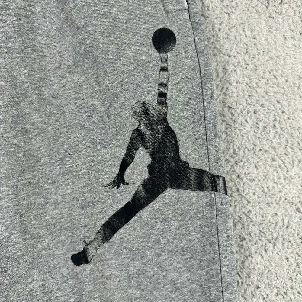 Jordan Jumpman Fleece Sweatpants Mens Large Gray Joggers Graphic DA6803-091‎