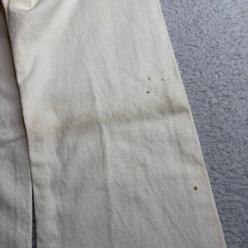 Vintage Levis 501 Jeans 31x32 (29x32) White Denim Made in USA Straight Leg stain