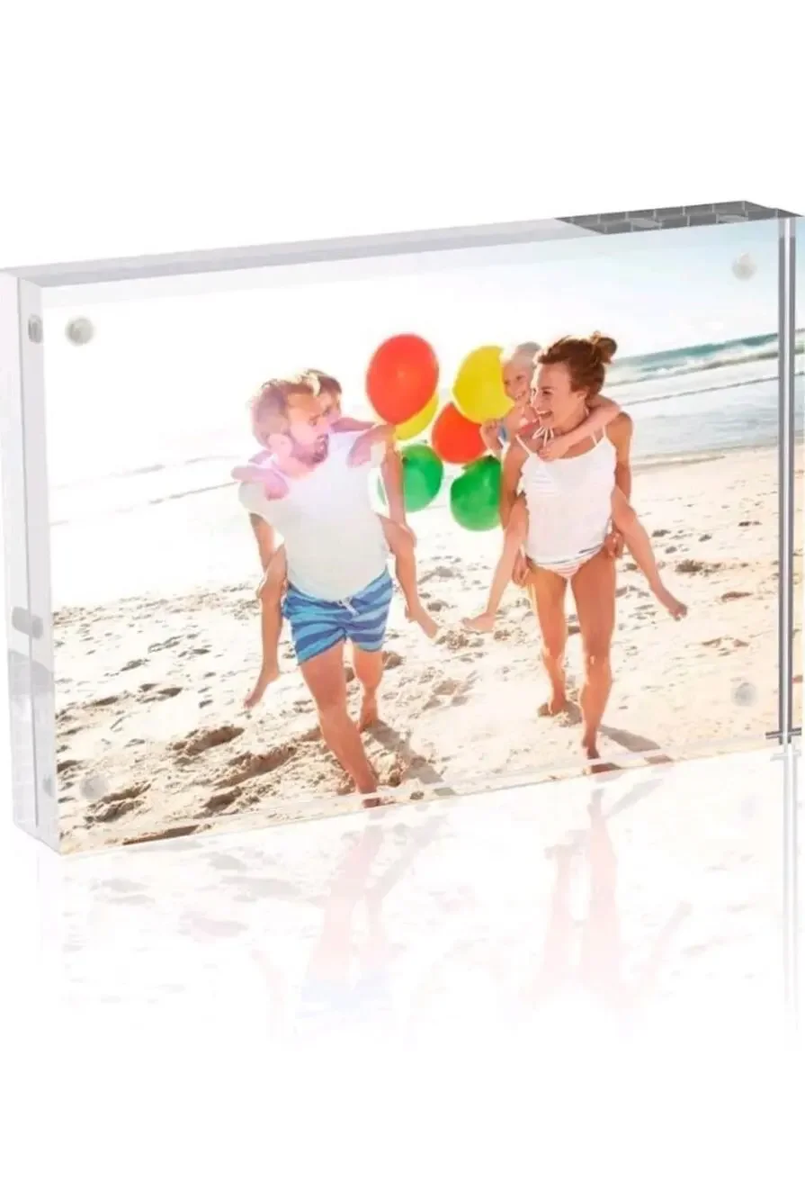 Acrylic Picture Frame 5x7, 5x7 Acrylic Frame 3 Pack Horizontal Magnet Double ...