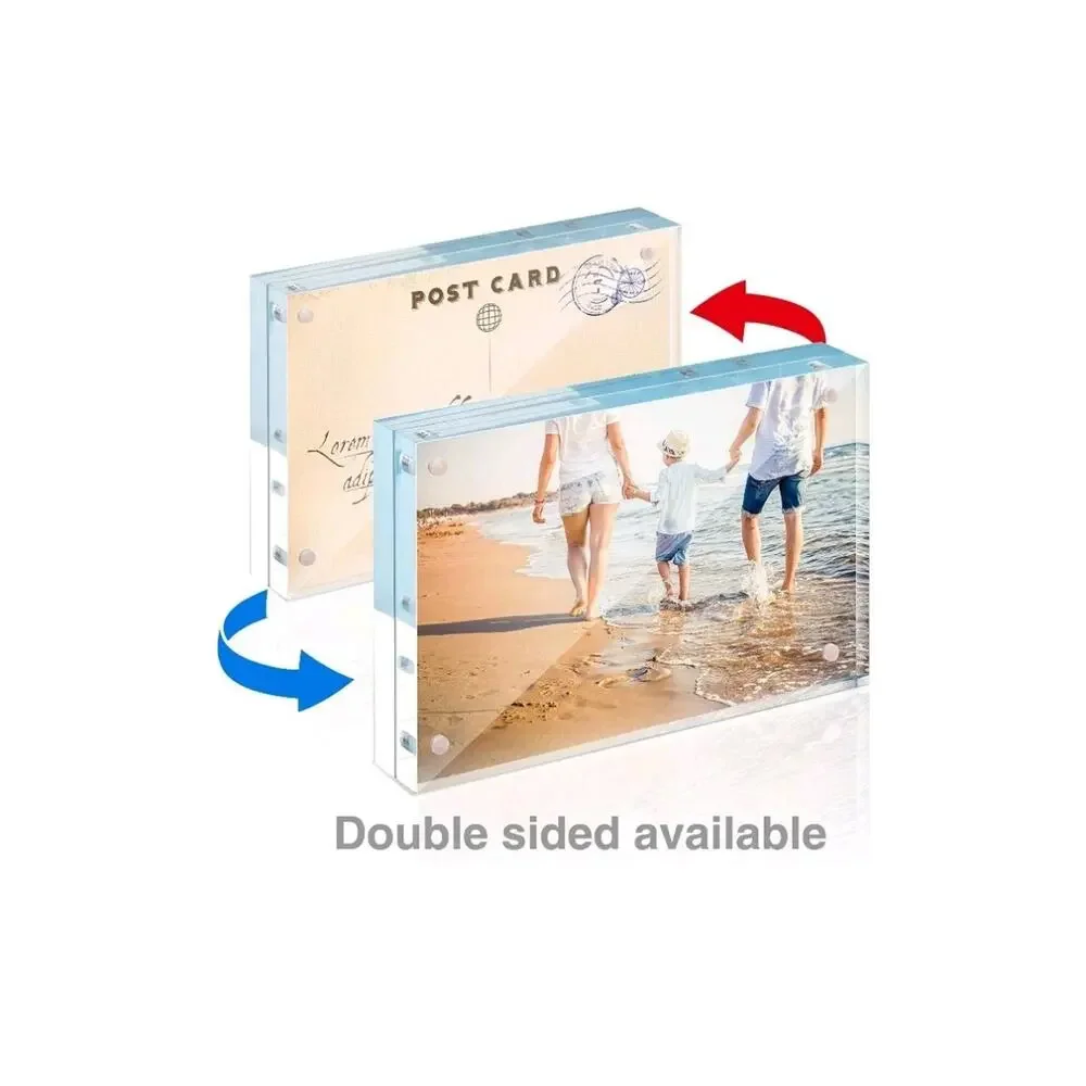 Acrylic Picture Frame 5x7, 5x7 Acrylic Frame 3 Pack Horizontal Magnet Double ...