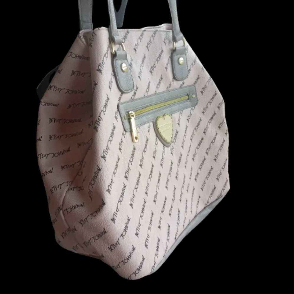 Pink and gray Betsy Johnson handbag Purse