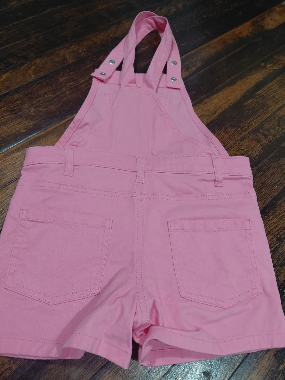 Garanimals Pink Short Girls' Overalls with Embroidered Pocket Motifs