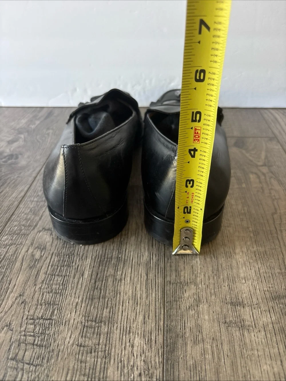 Salvatore Ferragamo Black Leather Tassel Kiltie Loafers
