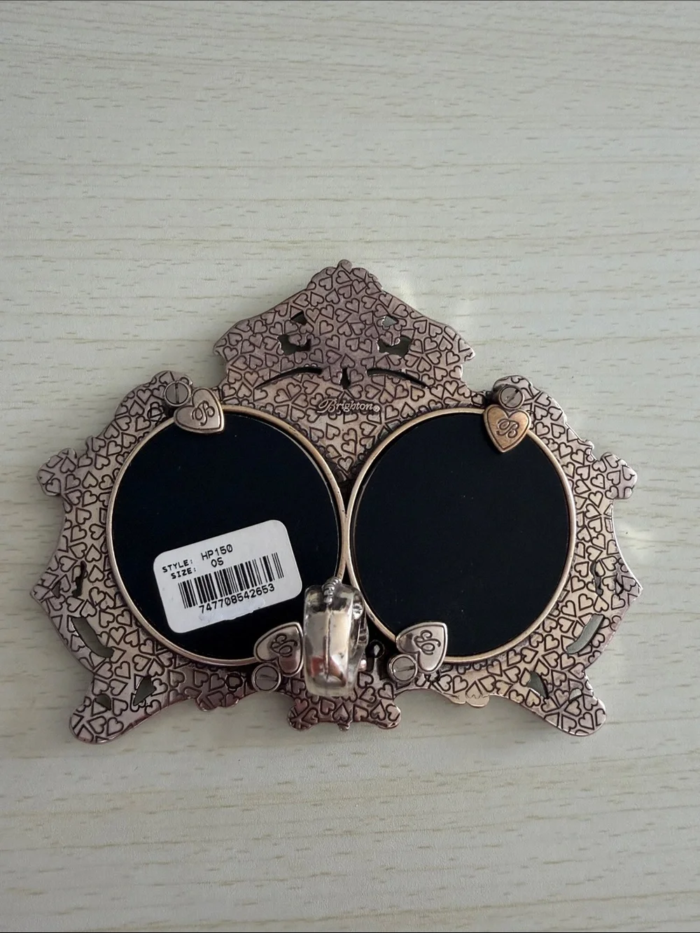 Brighton Ornate Double Photo Frame - Silver Finish