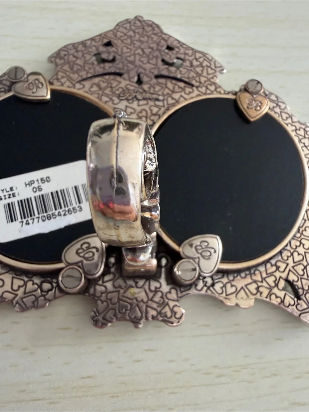 Brighton Ornate Double Photo Frame - Silver Finish