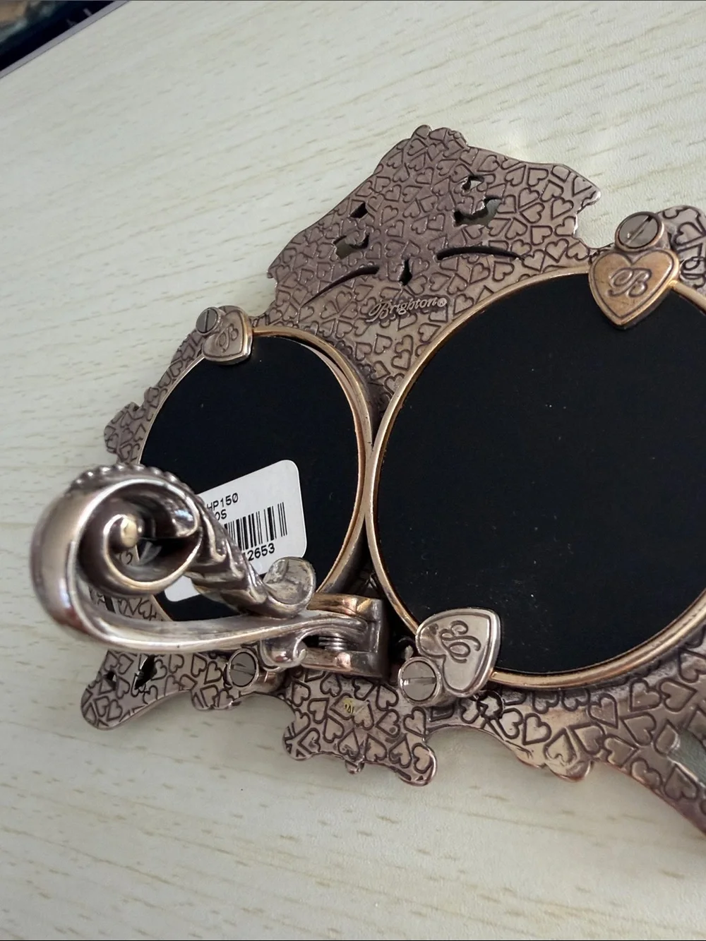 Brighton Ornate Double Photo Frame - Silver Finish