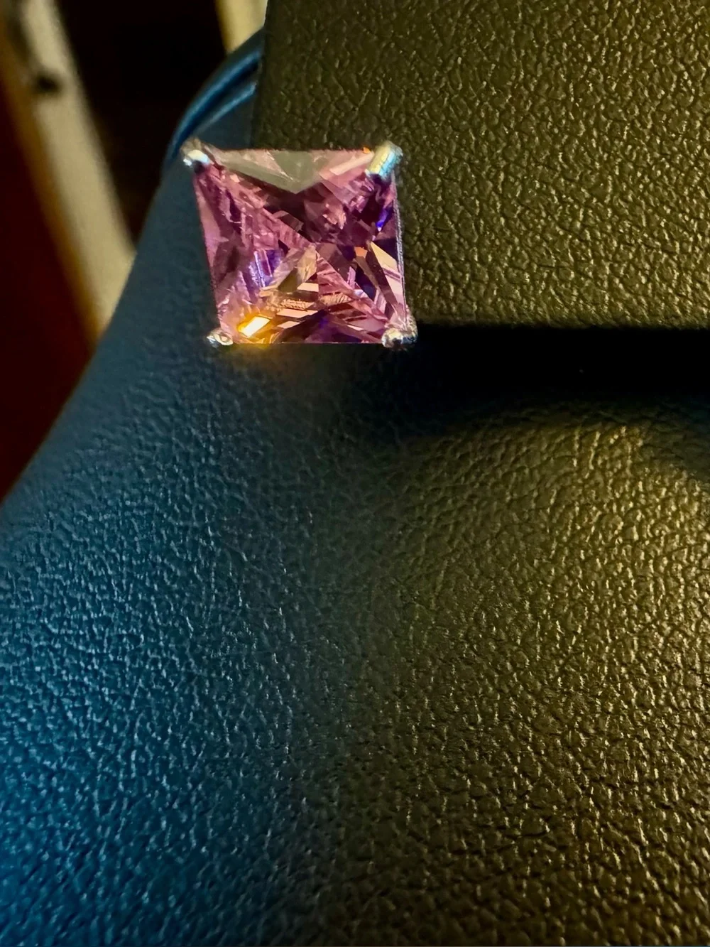 Moissanite sparkling square