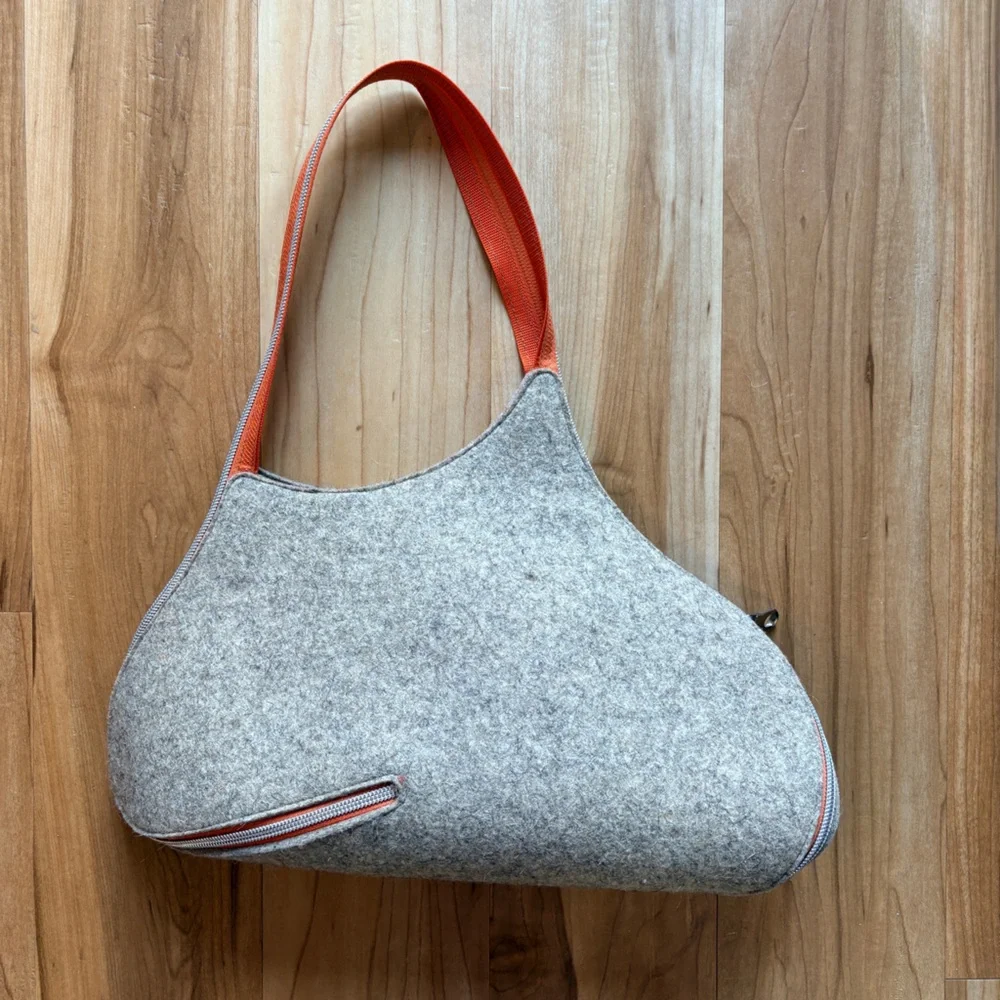 Gray Industrial Wool Felt Eco-Friendly Bag by designer Josh Jakus