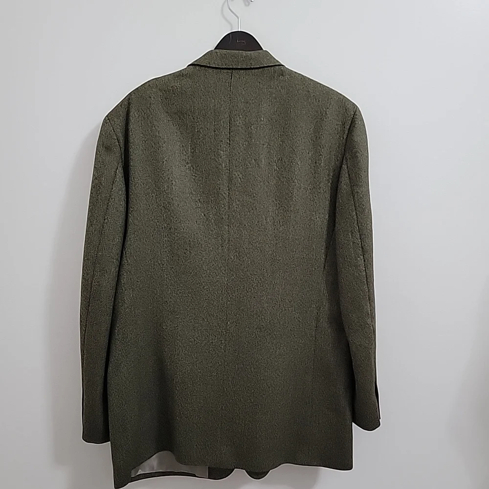Oak Creek for Dillard's Olive Green Blazer 100% Wool Size 44L XL USA Made