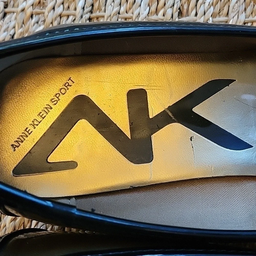 ANNE KLEIN SPORT round toe ballet shoes.  Slight wedge.  Size is 9.