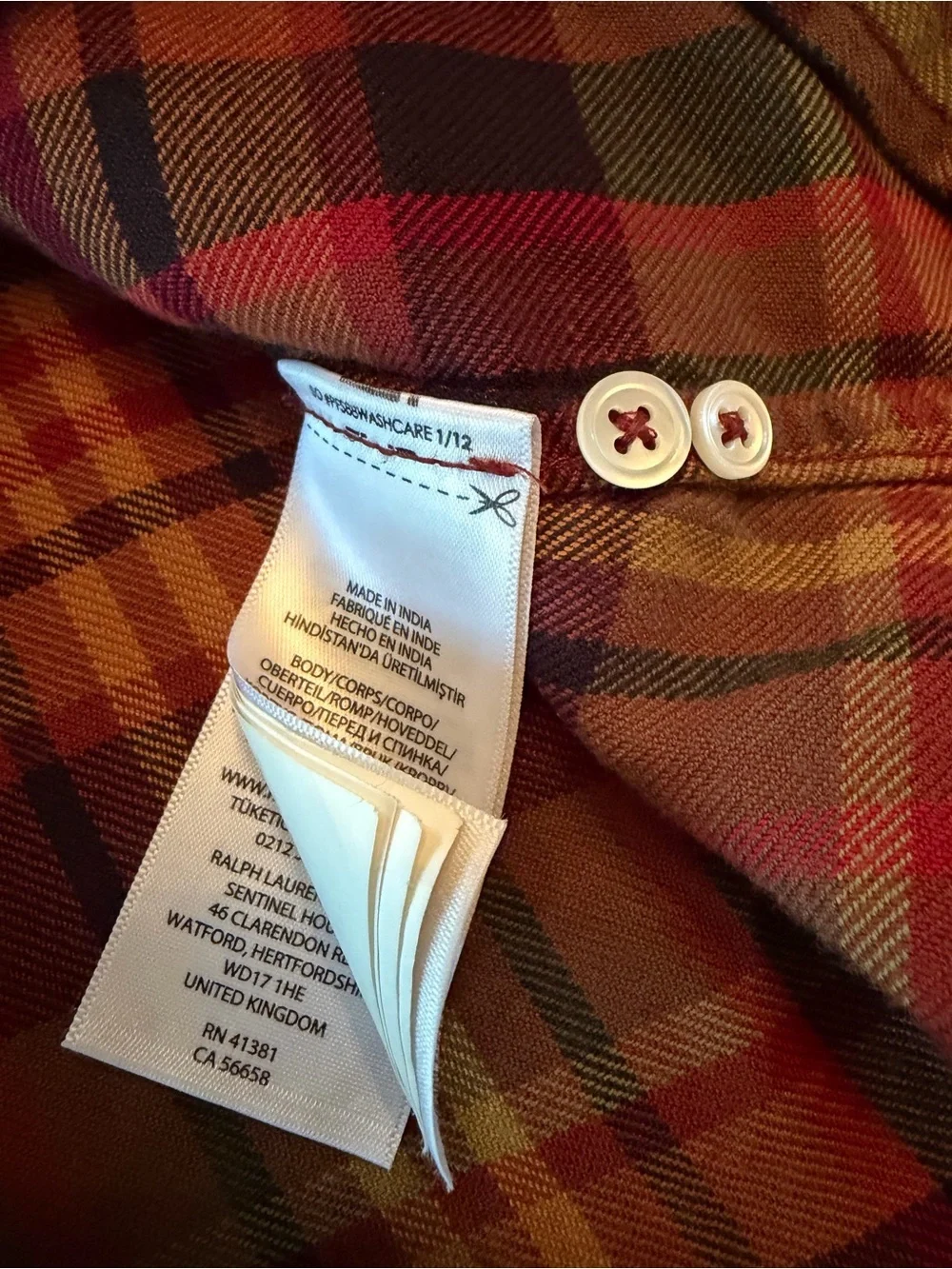 Men's Ralph Lauren Medium Brushed Cotton Flannel