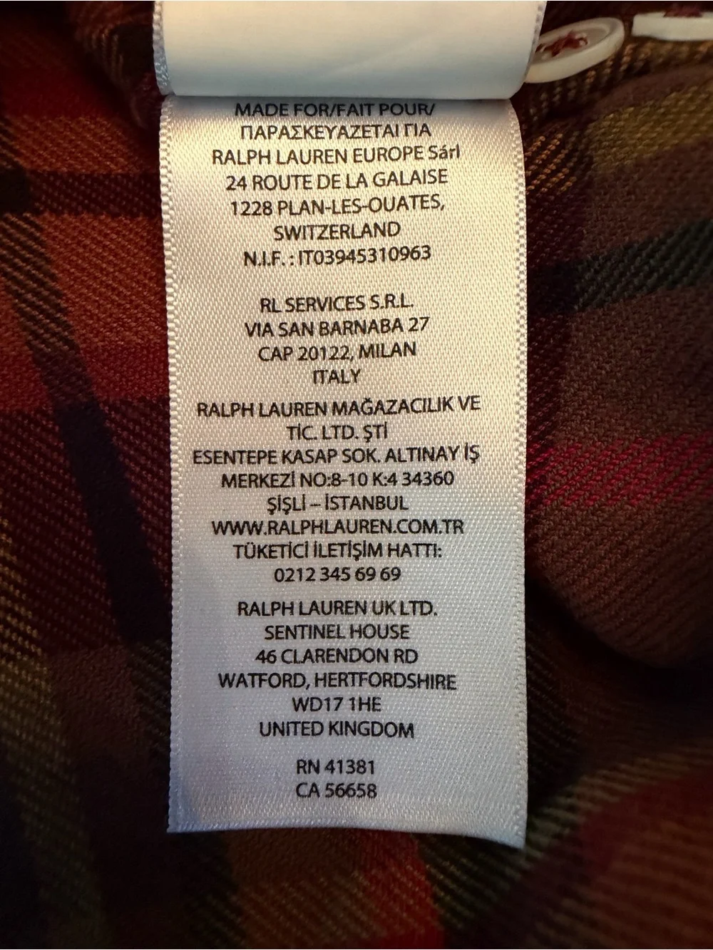 Men's Ralph Lauren Medium Brushed Cotton Flannel