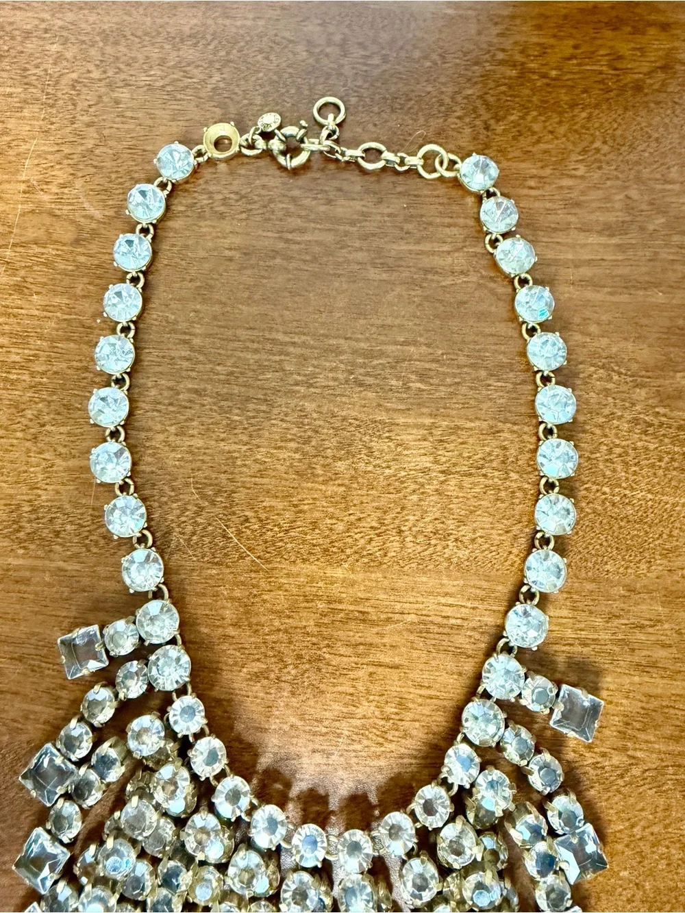 JCrew Crystal Cascading Bib Statement Necklace Vintage