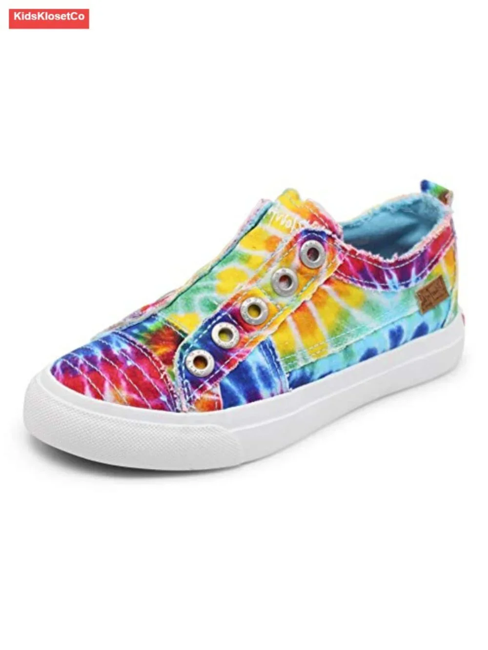 Kids Canvas Low Top Sneakers with Padded Insole, Elastic Closure