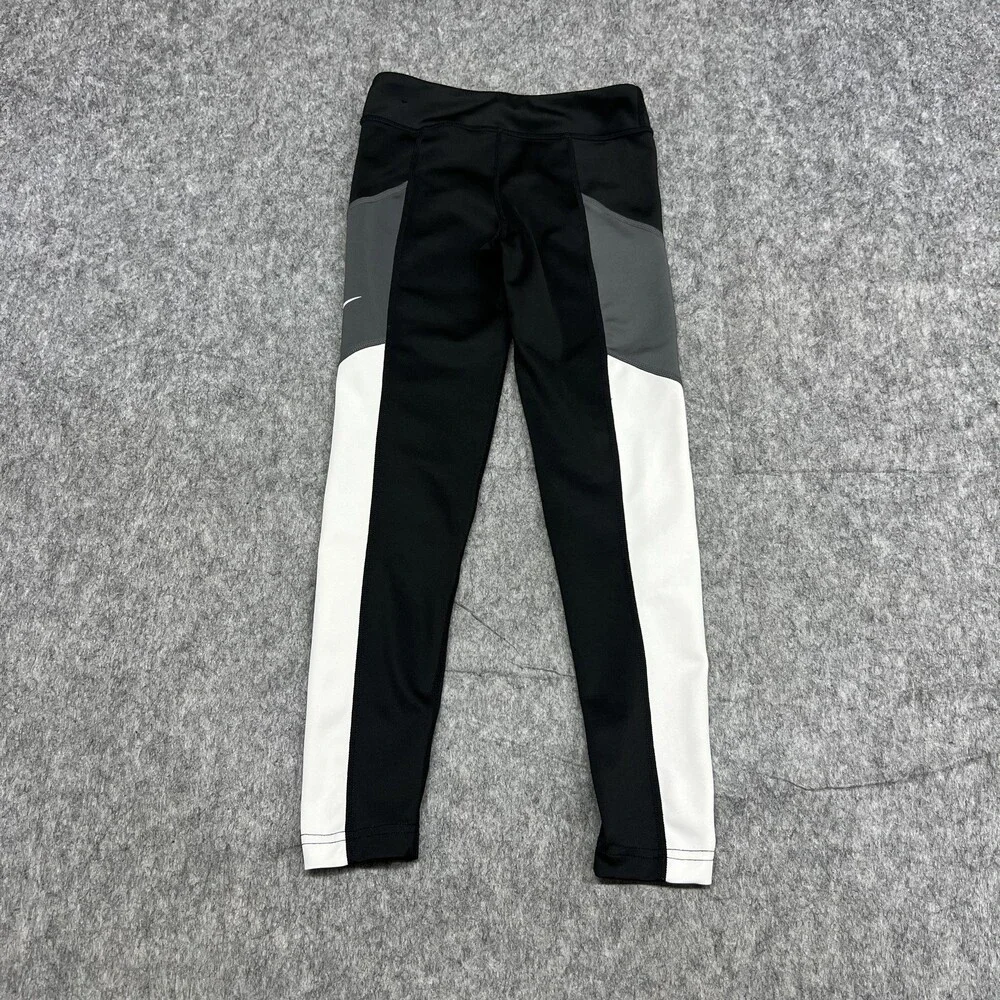 Nike Dri-Fit Tights Girls Small Tight Fit Athletic Trophy Gym Training Workout