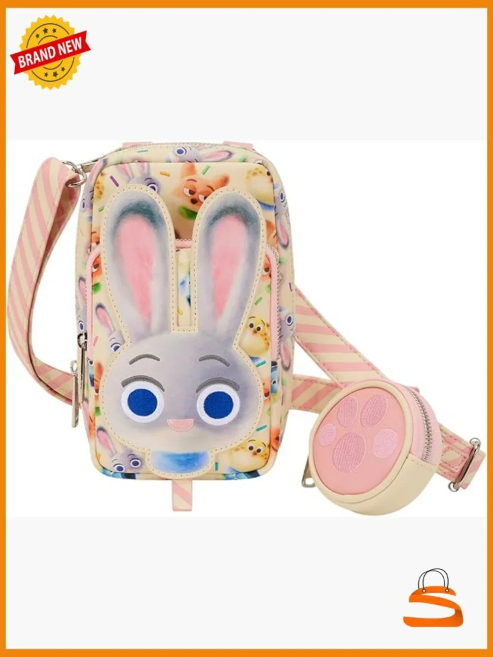 Loungefly Zootopia Cell Phone Crossbody Bag with Coin Bag