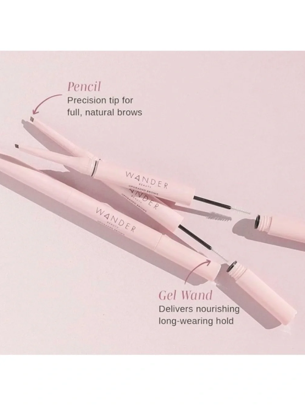 Wander Beauty Dark Brown Upgraded Brows Pencil & Gel Duo