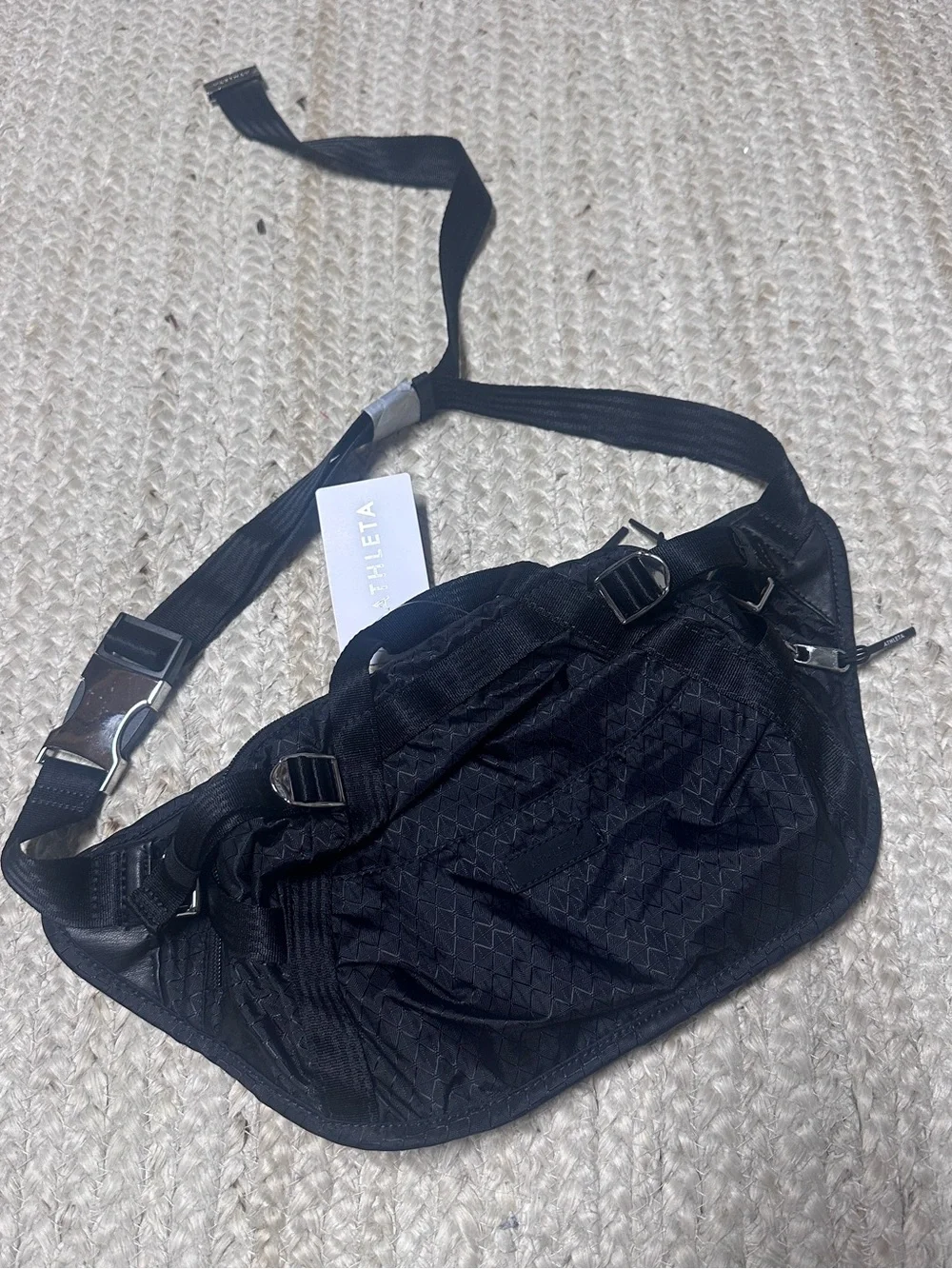 NEW Athleta Black Excursion Large Crossbody Belt Bag