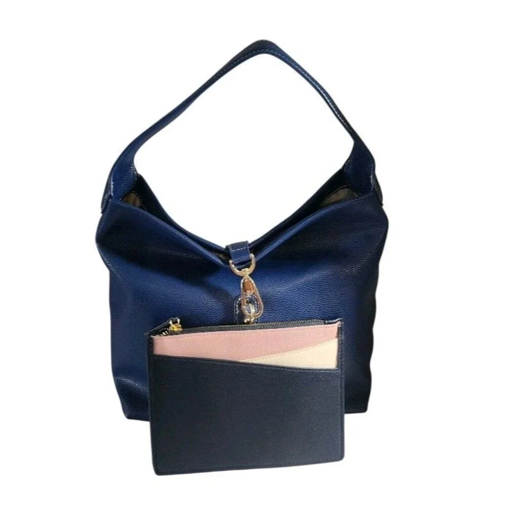 Bundle Blue Handbag & Loft Outlet Wallet Faux Leather NEW