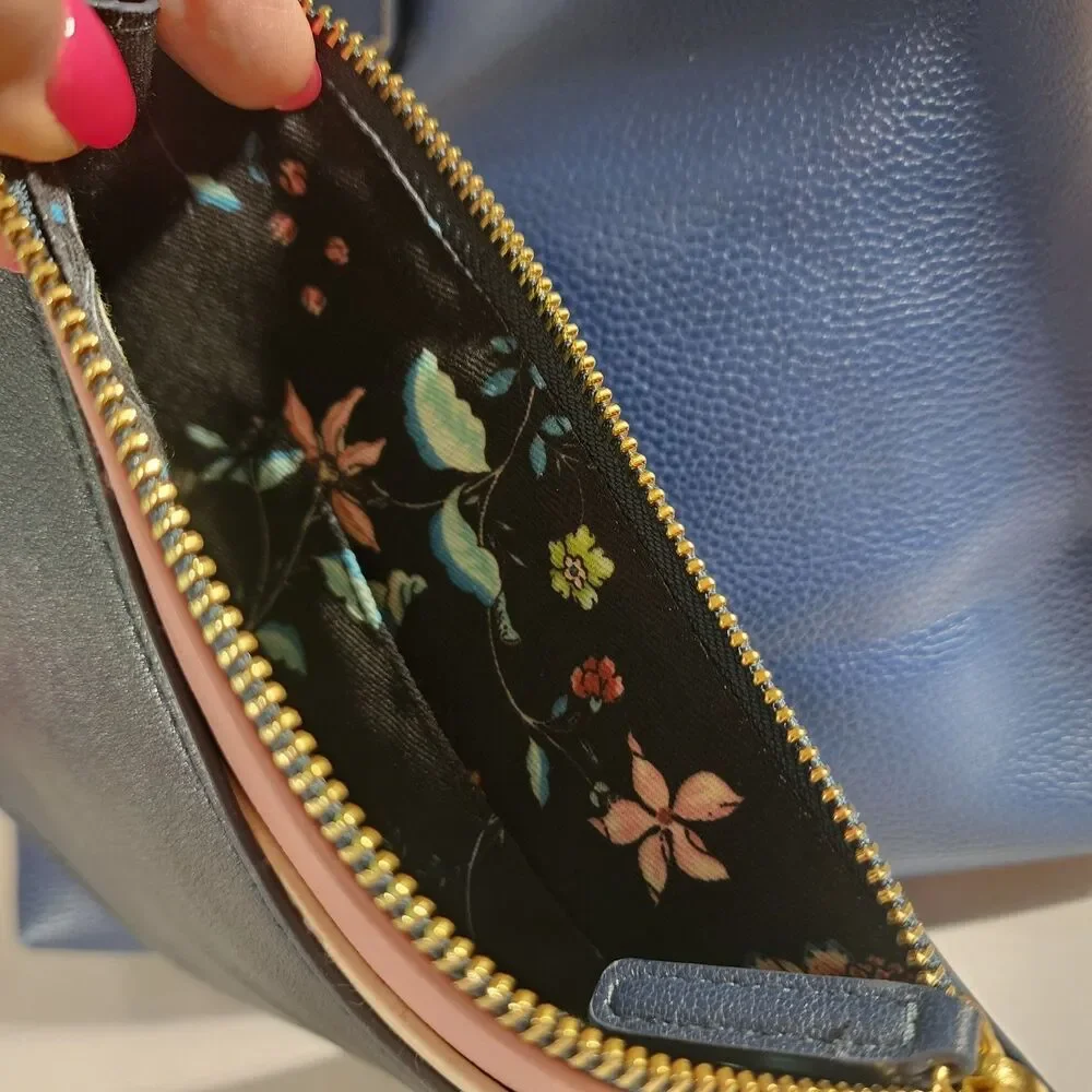 Bundle Blue Handbag & Loft Outlet Wallet Faux Leather NEW