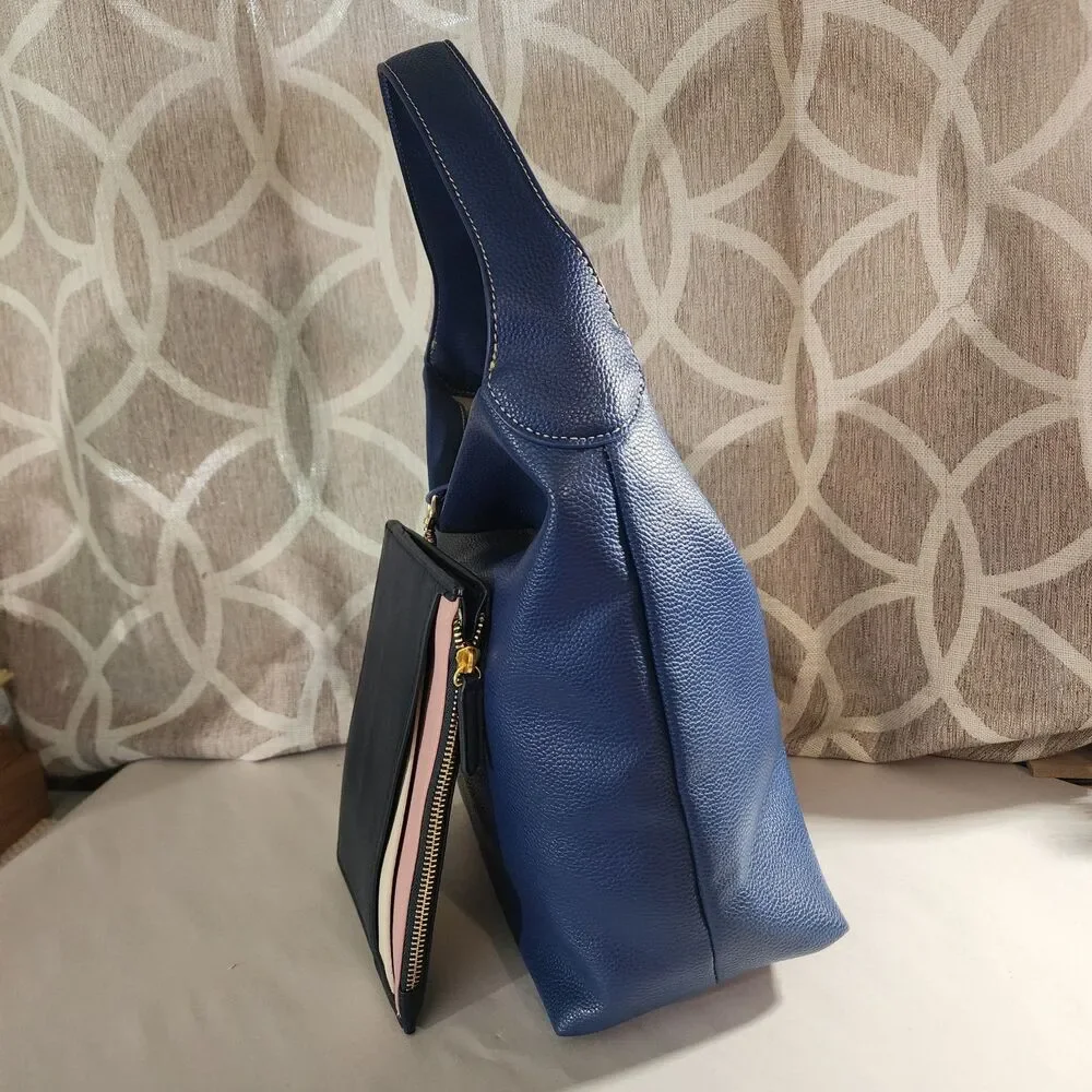Bundle Blue Handbag & Loft Outlet Wallet Faux Leather NEW