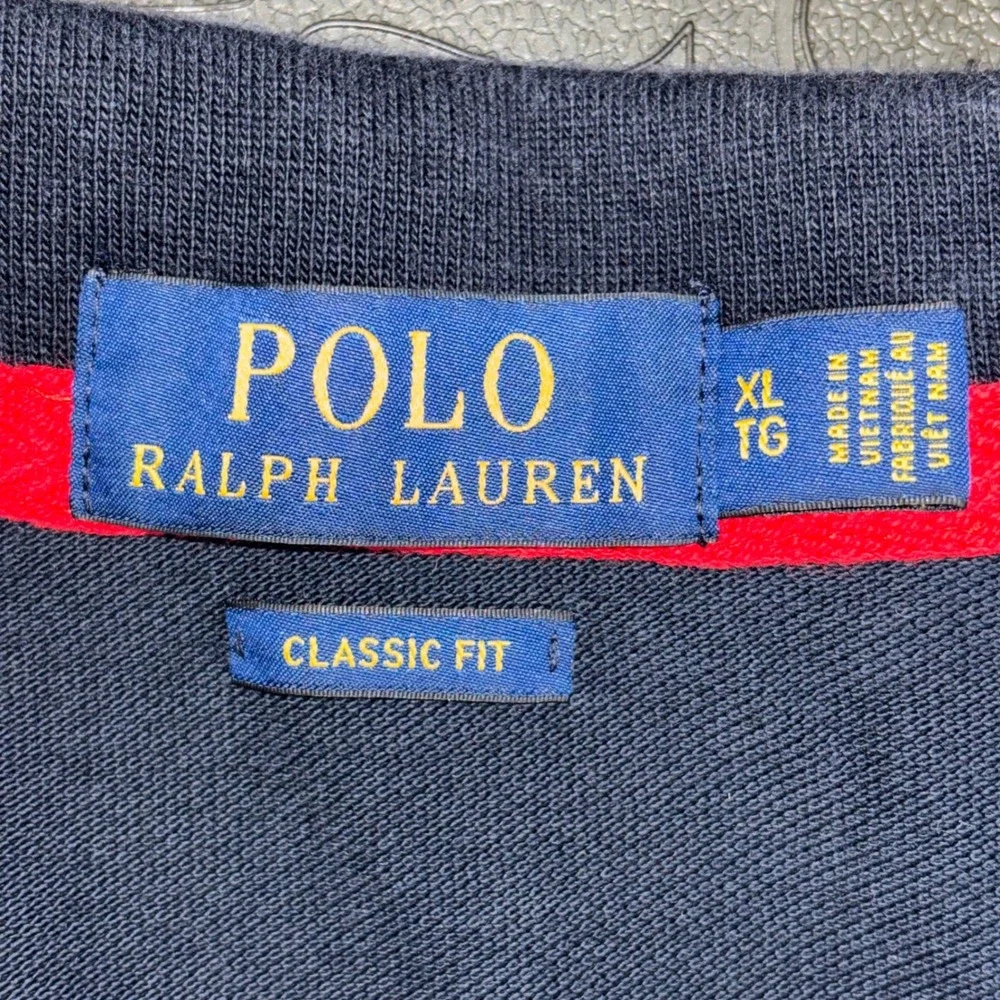 Polo Ralph Lauren Mens XL Big Pony Polo Shirt Navy Blue White Red Classic Fit