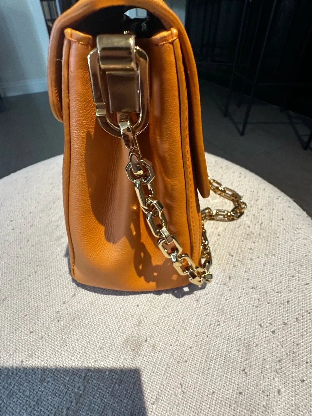 Louis Vuitton Dauphine Soft Orange Leather Bag