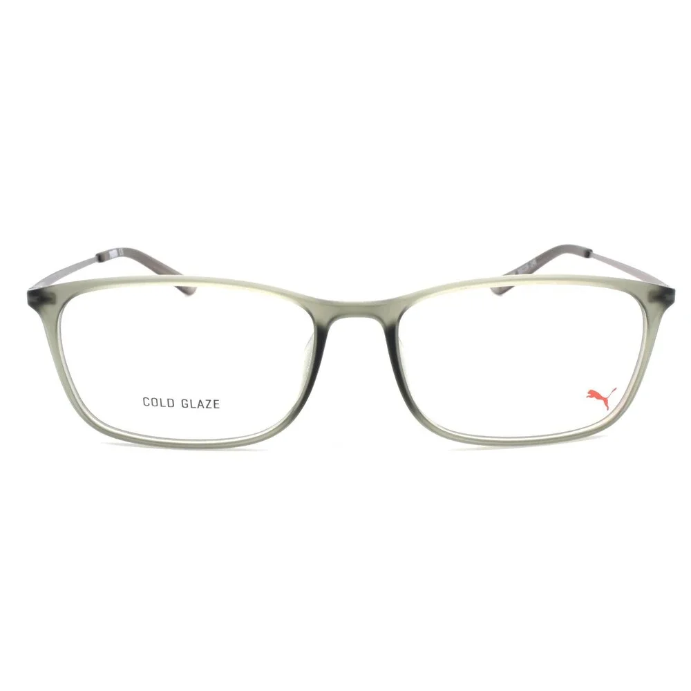 PUMA PE0086O 002 Eyeglasses Frames 53-16-145 Gray / Ruthenium